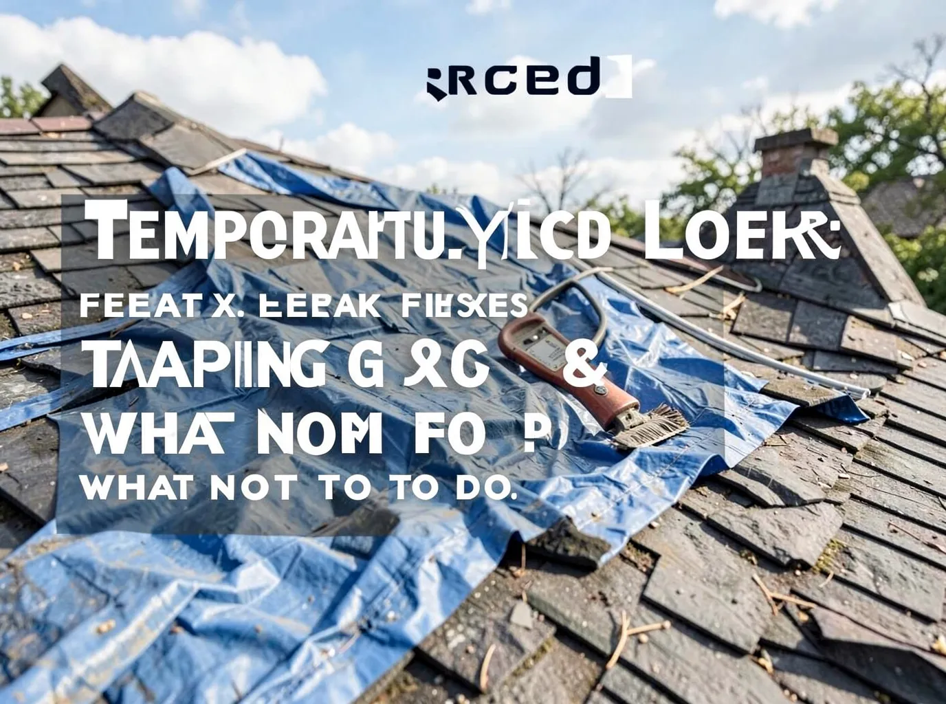 Temporary Roof Leak Fixes: Tarping & What NOT to Do